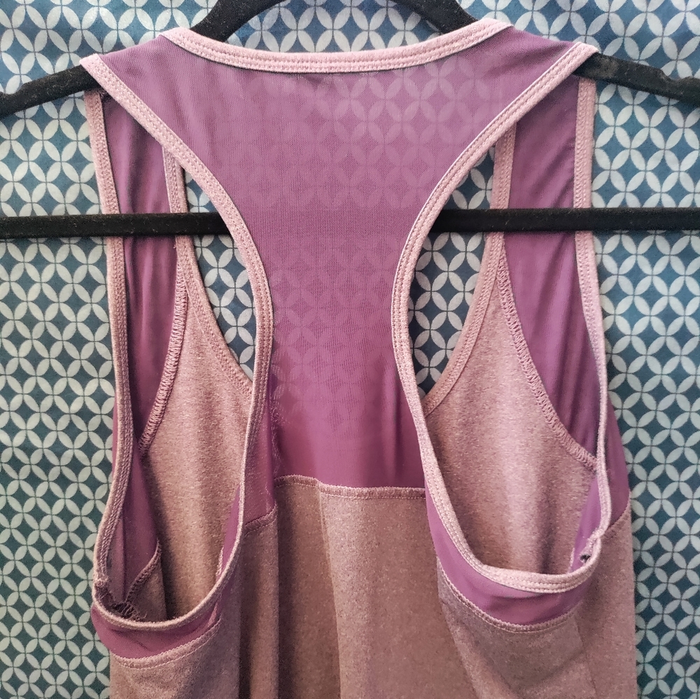 Athletic Works - Women's two tone purple athletic tank top with mesh. Size - M - Picture 5 of 6